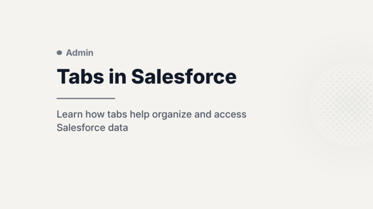 Tabs in Salesforce