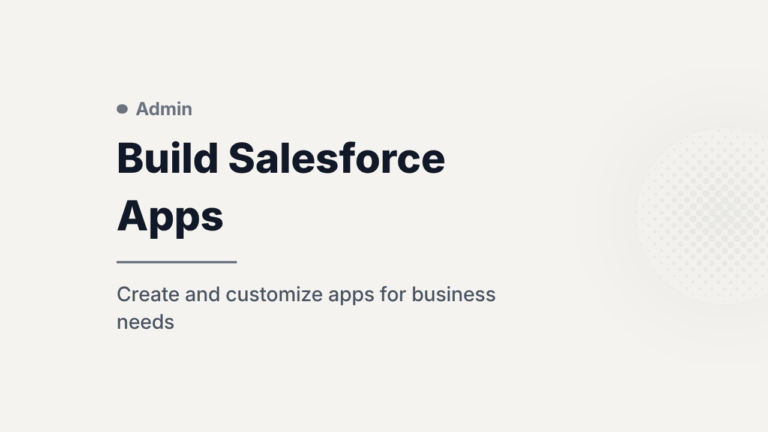 Build Salesforce Apps