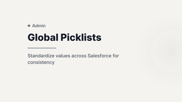 Global Picklists